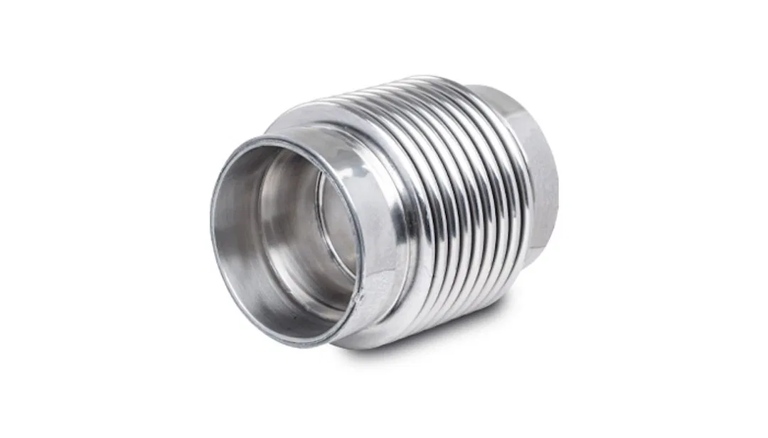 69633 – VIBRANT Exhaust Flex Connector, Bellow Style Weld-On 2 Inch Inlet/ 2 Outlet 3-1/4 Inch Length Stainless Steel